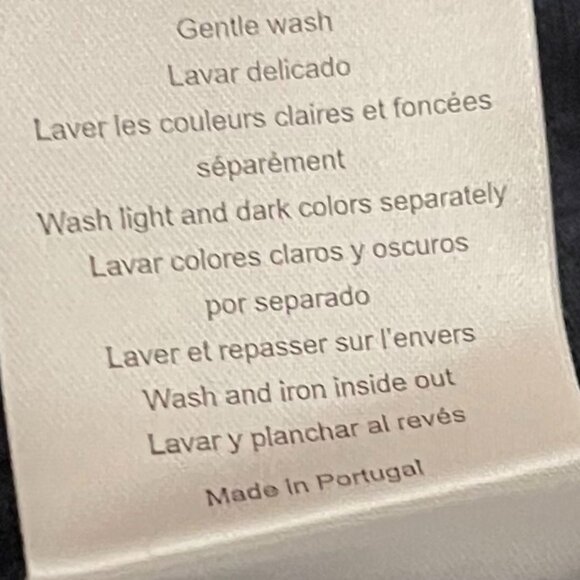 Sandro Paris Medium Large Long Sleeve V Neck Navy Linen Silk Blend Top - Picture 7 of 7